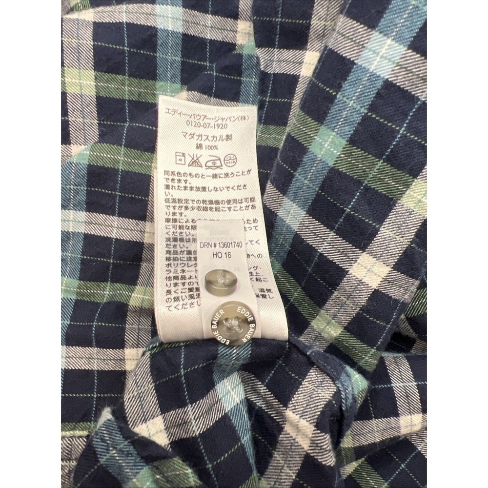 Eddie Bauer Classic Fit 3XL Plaid Flannel Shirt 100% Cotton Soft HO16 2016 - Picture 7 of 14